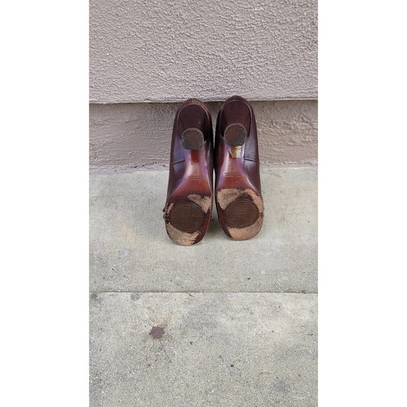 Vtg Chie Mihara Leather Heel Platform Shoes - Picture 7 of 7